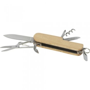 Coltello tascabile Dave in legno con clip per cintura