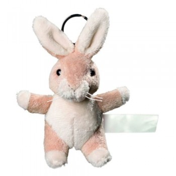 Plush rabbit with keychain